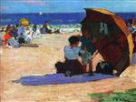 Edward Henry Potthast  - Bilder Gemälde - Making Repairs