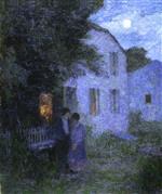 Edward Henry Potthast  - Bilder Gemälde - Moonlight Stroll