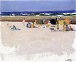 Edward Henry Potthast  - Bilder Gemälde - On the Beach