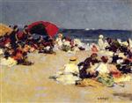 Edward Henry Potthast  - Bilder Gemälde - On the Beach