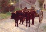 Edward Henry Potthast  - Bilder Gemälde - Ox Team