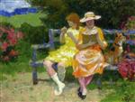 Edward Henry Potthast  - Bilder Gemälde - Park Bench