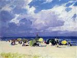 Edward Henry Potthast  - Bilder Gemälde - Purple Beach Scene