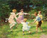 Edward Henry Potthast  - Bilder Gemälde - Ring around the Rosy