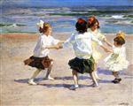 Edward Henry Potthast  - Bilder Gemälde - Ring around the Rosy