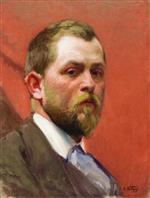 Edward Henry Potthast  - Bilder Gemälde - Self-Portrait