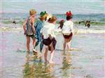 Edward Henry Potthast  - Bilder Gemälde - Summer Day, Brighton Beach