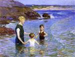 Edward Henry Potthast  - Bilder Gemälde - Summer Wading