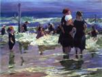 Edward Henry Potthast  - Bilder Gemälde - The Gossips