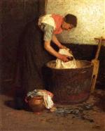 Edward Henry Potthast  - Bilder Gemälde - The Washerwoman