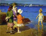 Edward Henry Potthast  - Bilder Gemälde - The Water's Fine