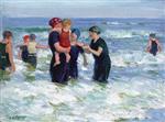 Edward Henry Potthast  - Bilder Gemälde - Too Timid