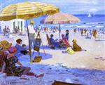 Edward Henry Potthast  - Bilder Gemälde - Umbrellas and the Sun