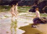 Edward Henry Potthast  - Bilder Gemälde - Young Bathers