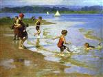 Edward Henry Potthast  - Bilder Gemälde - Young Bathers