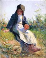 Edward Henry Potthast  - Bilder Gemälde - Young Breton Girl
