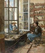 Theodore Robinson - Bilder Gemälde - A Cobbler of Old Paris
