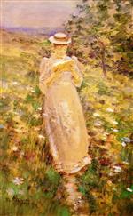 Theodore Robinson - Bilder Gemälde - A Sweet Girl Graduate