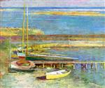 Theodore Robinson - Bilder Gemälde - Boats at a Landing