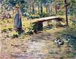 Theodore Robinson - Bilder Gemälde - By the Brook