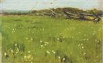 Theodore Robinson - Bilder Gemälde - Field of Dandelions