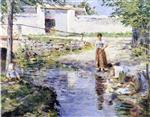 Theodore Robinson  - Bilder Gemälde - Gossips