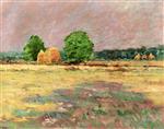 Theodore Robinson  - Bilder Gemälde - Grain Field, N. J.