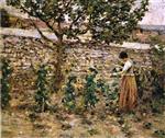 Theodore Robinson  - Bilder Gemälde - In the Garden