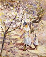 Theodore Robinson  - Bilder Gemälde - In the Orchard