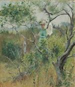 Theodore Robinson  - Bilder Gemälde - Lady with a Parasol
