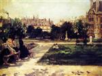 Theodore Robinson  - Bilder Gemälde - Park Scene