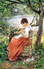 Theodore Robinson  - Bilder Gemälde - The Layette