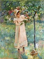 Theodore Robinson  - Bilder Gemälde - The Plum Tree