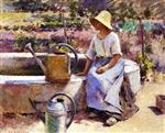 Theodore Robinson  - Bilder Gemälde - The Watering Pots
