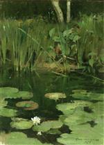 Theodore Robinson  - Bilder Gemälde - Water Lilies