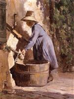 Theodore Robinson  - Bilder Gemälde - Watering