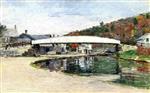 Theodore Robinson  - Bilder Gemälde - White Bridge on the Canal