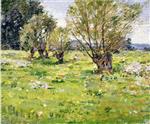 Theodore Robinson  - Bilder Gemälde - Willows and Wildflowers
