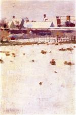 Theodore Robinson  - Bilder Gemälde - Winter Afternoon, Barbizon