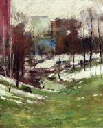 Theodore Robinson  - Bilder Gemälde - Winter in New York City