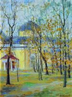 Stanislaw Julianowitsch Zukowski - Bilder Gemälde - Autumn Landscape-2