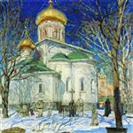 Stanislaw Julianowitsch Zukowski - Bilder Gemälde - Church in Zvenigorod