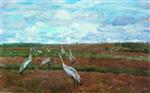Stanislaw Julianowitsch Zukowski - Bilder Gemälde - Cranes
