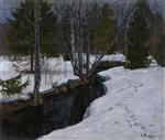 Stanislaw Julianowitsch Zukowski - Bilder Gemälde - Early Spring in the Forest-2