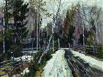 Stanislaw Julianowitsch Zukowski - Bilder Gemälde - Early Spring in the Forest