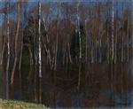 Stanislaw Julianowitsch Zukowski  - Bilder Gemälde - Flooding of the Neiman River