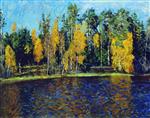 Stanislaw Julianowitsch Zukowski  - Bilder Gemälde - Forest Lake-3
