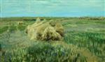 Stanislaw Julianowitsch Zukowski  - Bilder Gemälde - Haystacks in the Field