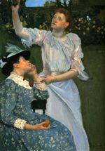 Mary Cassatt - Bilder Gemälde - Junge Frauen lesen Früchte