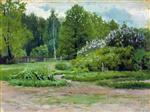 Stanislaw Julianowitsch Zukowski  - Bilder Gemälde - Lilacs in the Park